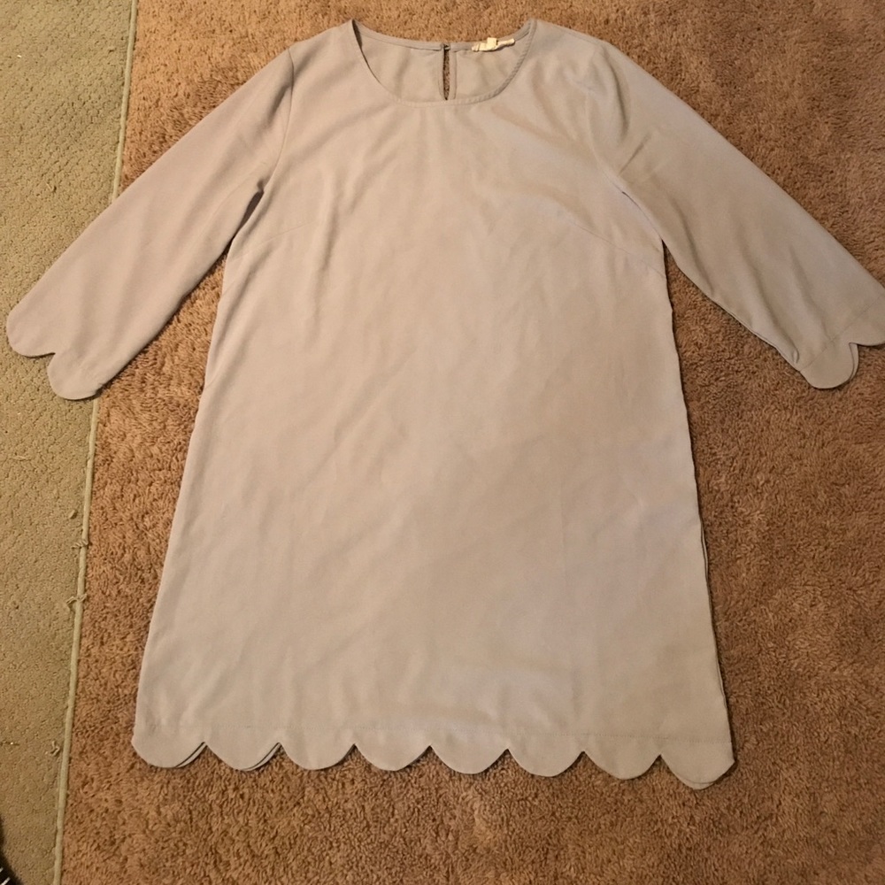 Lilac/grey scalloped dress